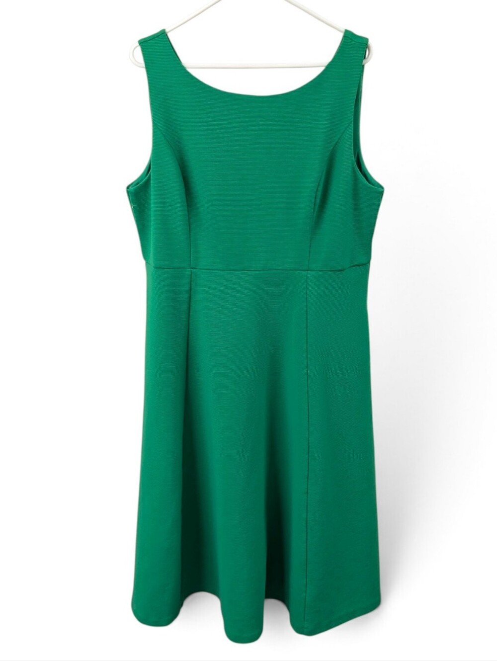 Boden Scarlet Ottoman Ponte Dress US Size 16 / 18 Green Midi Fit & Flare Ribbed